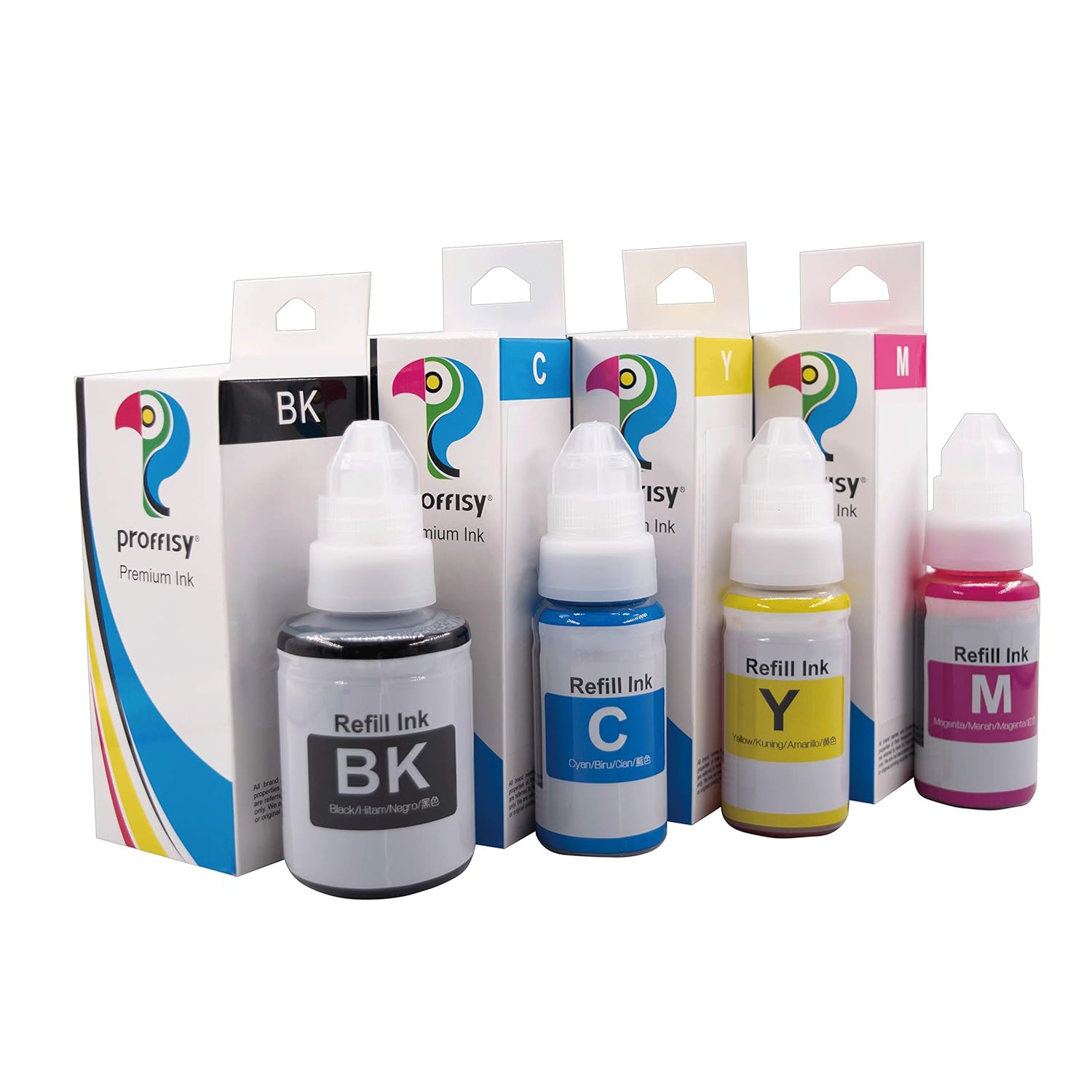 Proffisy Ink Refill For Canon Pixma G3000 G3010 G3012 G3100 Compatible For Canon G Series Gi 790 4 Color G3000 Amazon In Computers Accessories