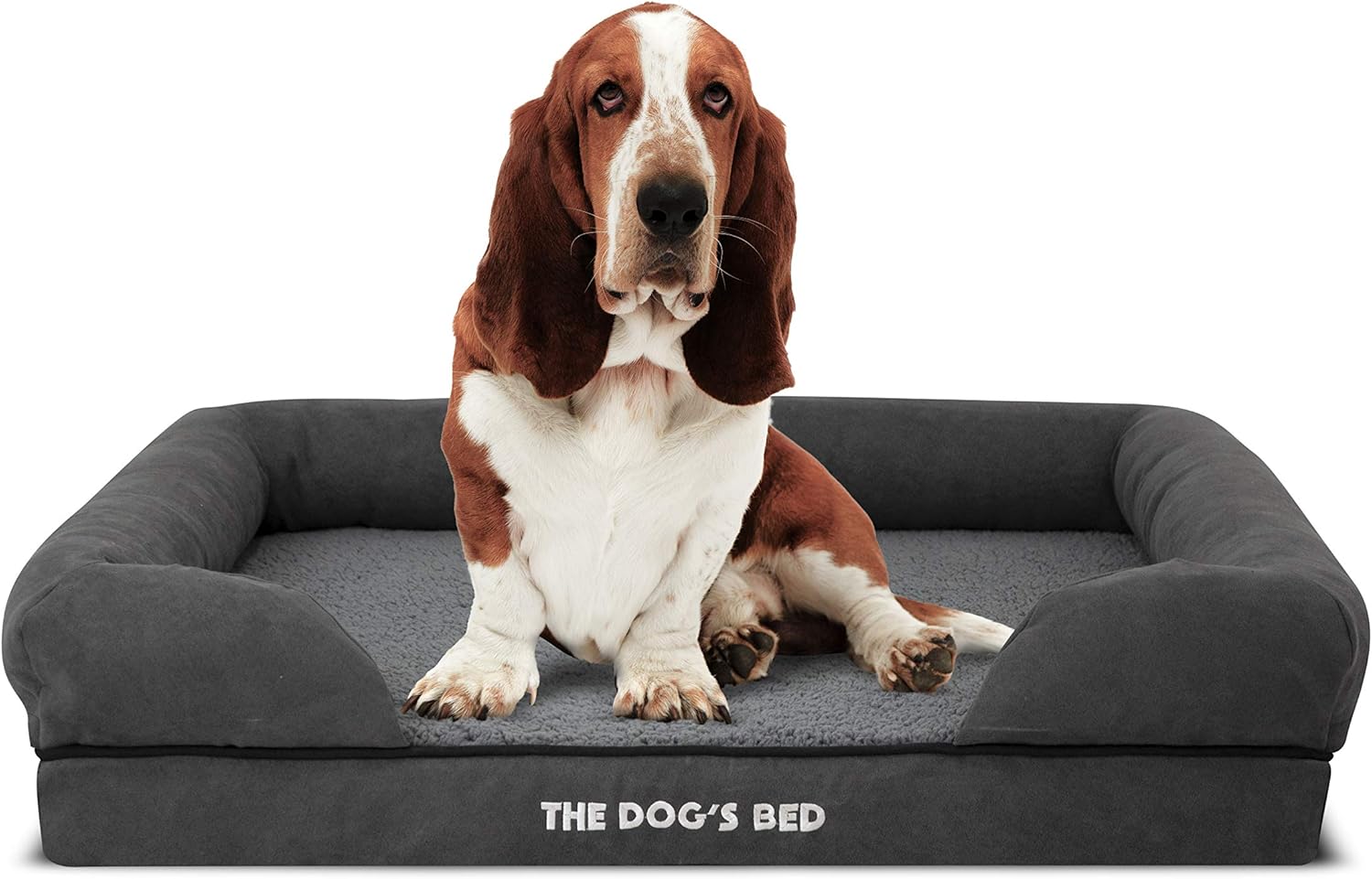 The Dog’s Bed Cover - Replacement Cover, Grey Plush, Medium, Medium Spare Cover