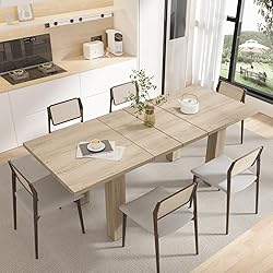 Vabches Extendable Dining Table for 6 8 10, 55'' to