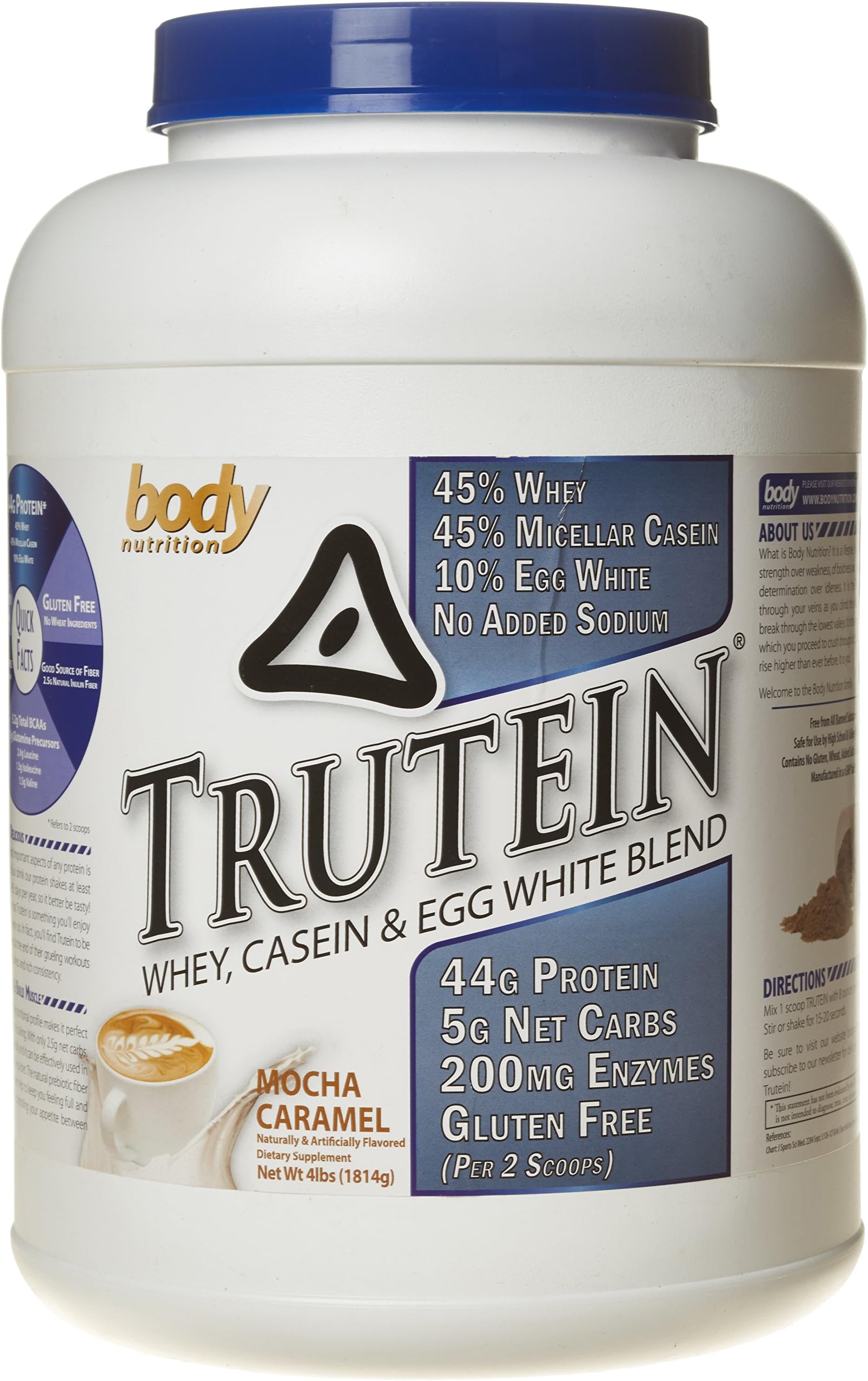 Body Nutrition Trutein Caramel Mocha Protein Powders, 4 lb