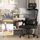 nasPaluro Ergonomic Office Chair with Headrest, Height Adjustable, Mesh Back view 3