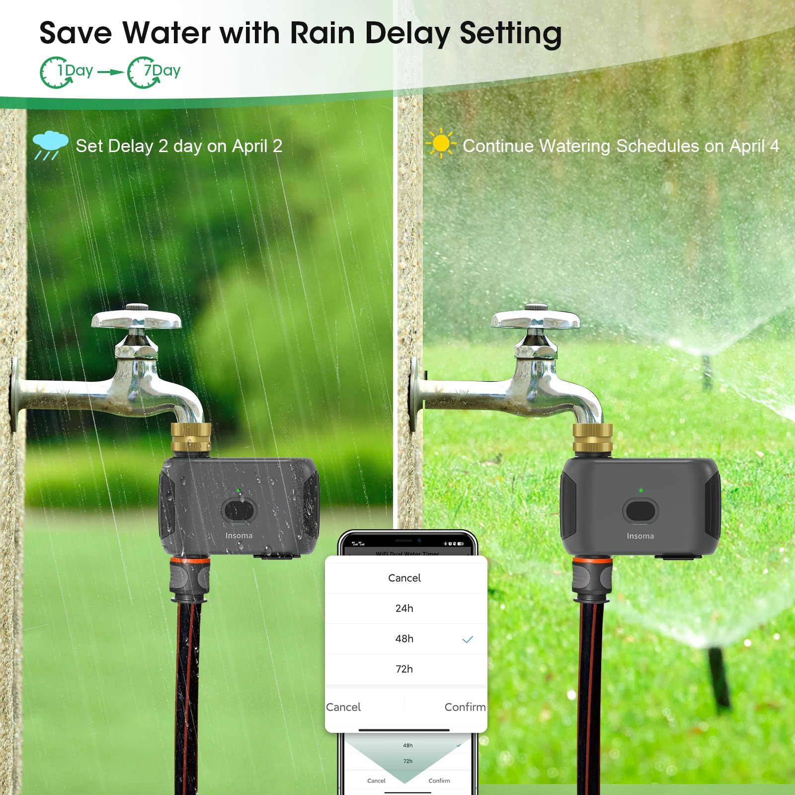 Insoma Water Timer (Brass Inlet-1 Outlet)