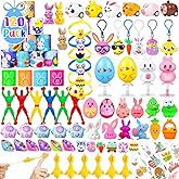 Adisher 120 Pack Easter Basket Stuffers,Easter Egg Fillers Easter Party Favors Assortment Suprises Easter Eggs Hunt, Easter Goodie Bag Fillers Classroom Prize for Kids Toddlers Boys Girls