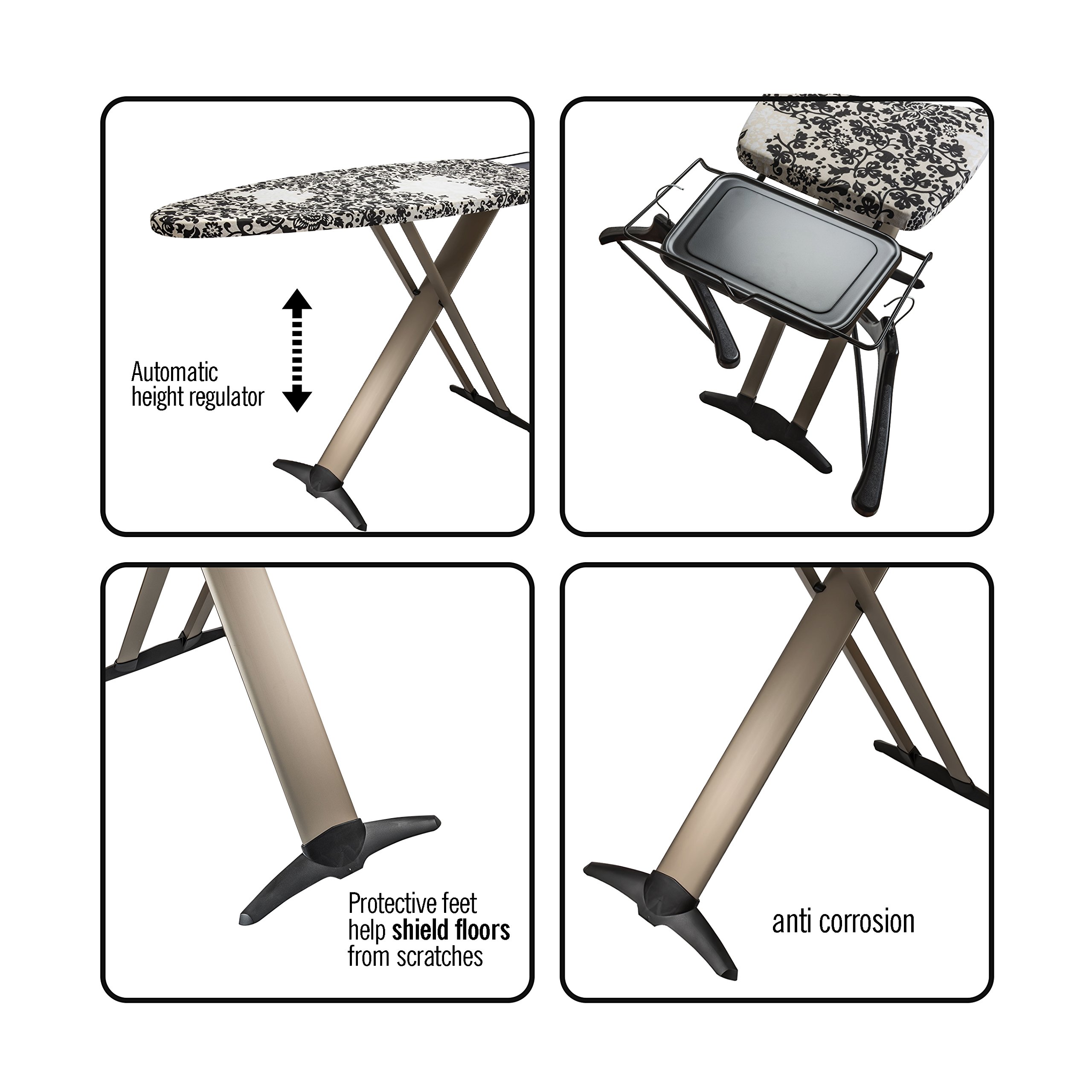 Bartnelli 51x19Inch Multi layered TLeg Extra Wide Ironing Board eBay