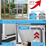 AMLOOPH Magnetic Window Screen 120x130cm Fiberglass Gray Mesh White PVC view 4