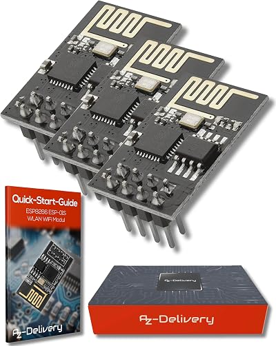 AZDelivery ESP8266 ESP-01S WiFi Transceiver Module 1MB Flash 80MHz Arduino Pi