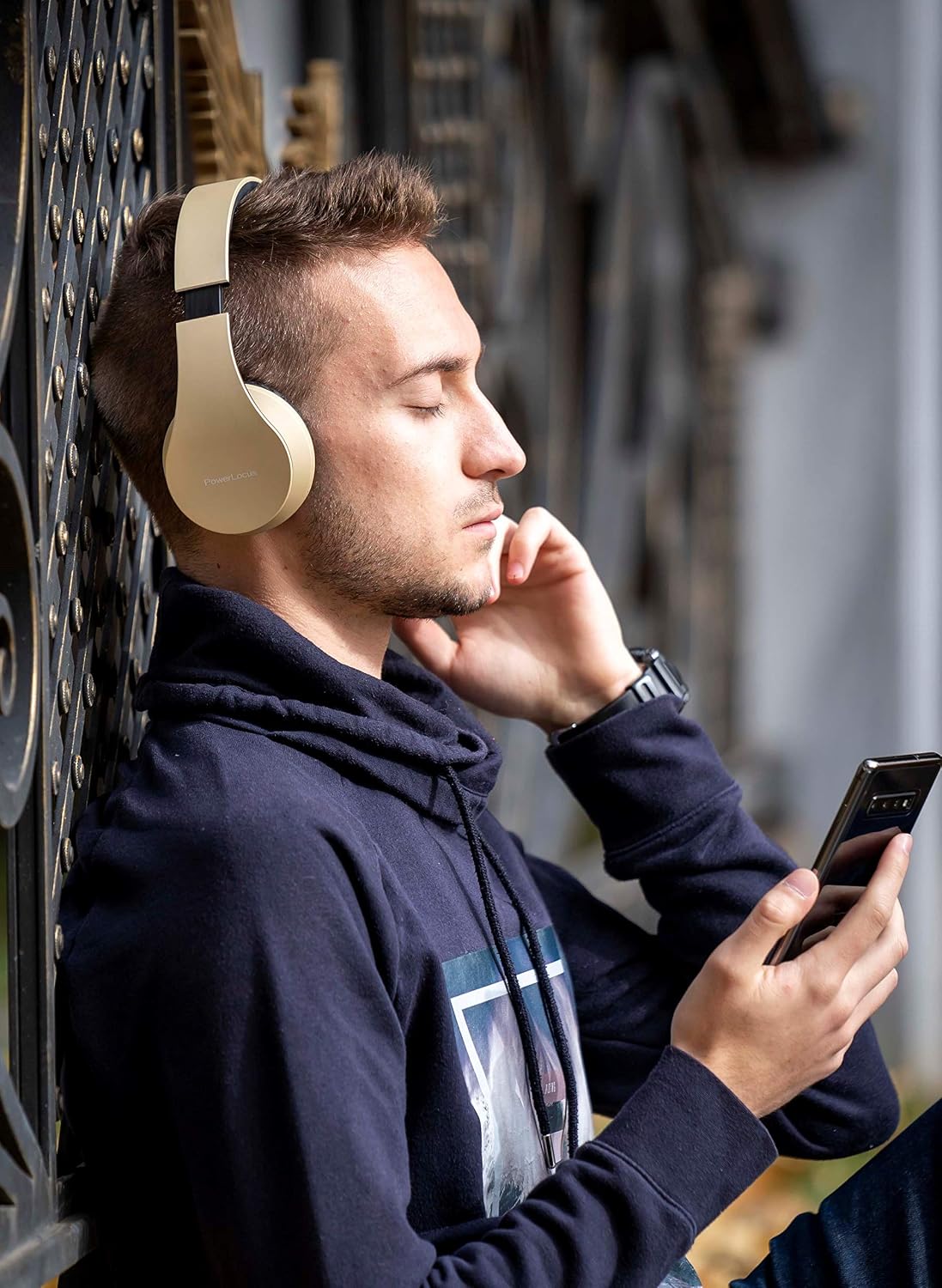 PowerLocus Wireless Bluetooth Over-Ear Stereo Foldable Headphones - Image 4