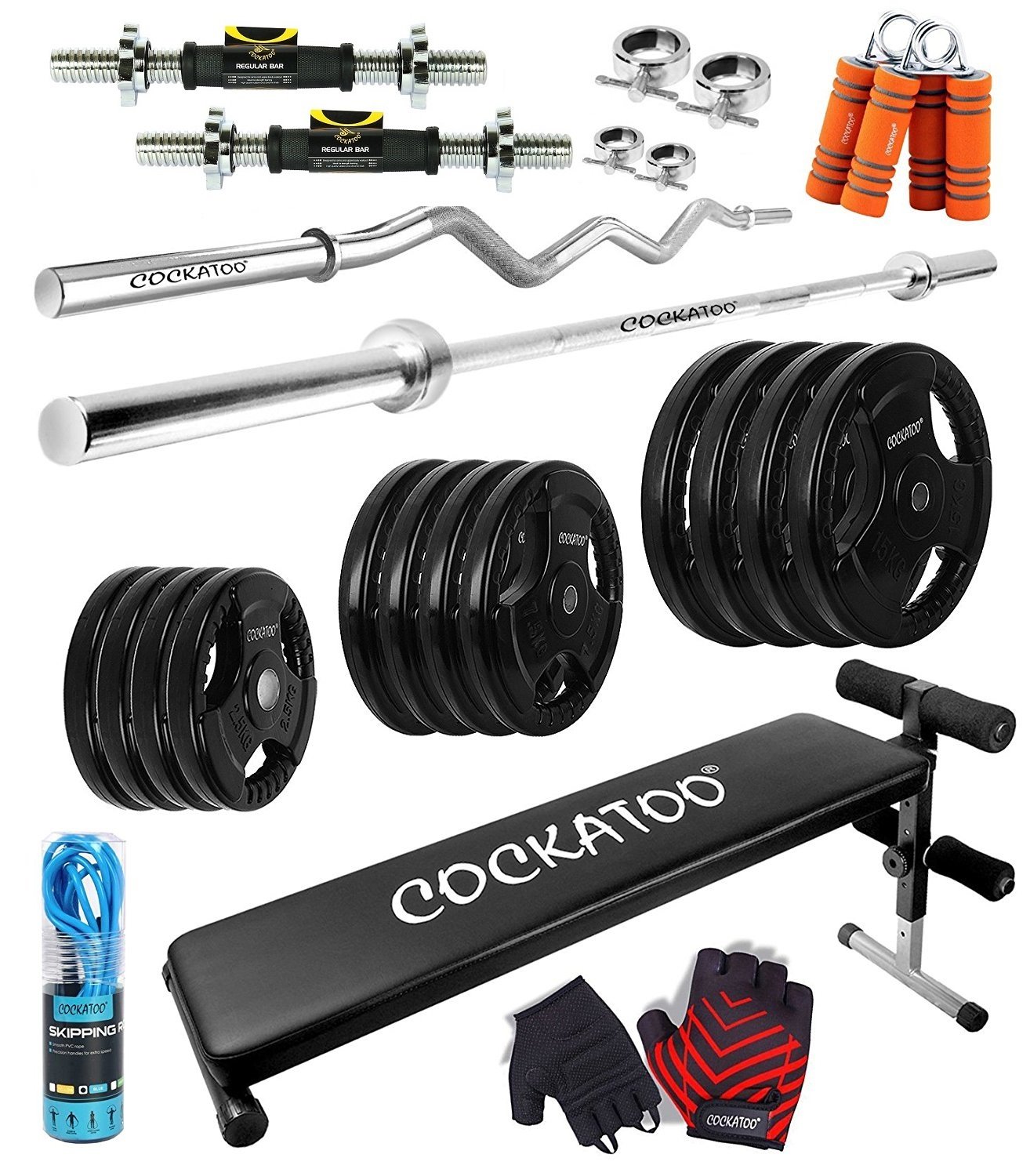 Buy Cockatoo Professional Gym Training (10 Kg to 100 Kg) Home Gym Set