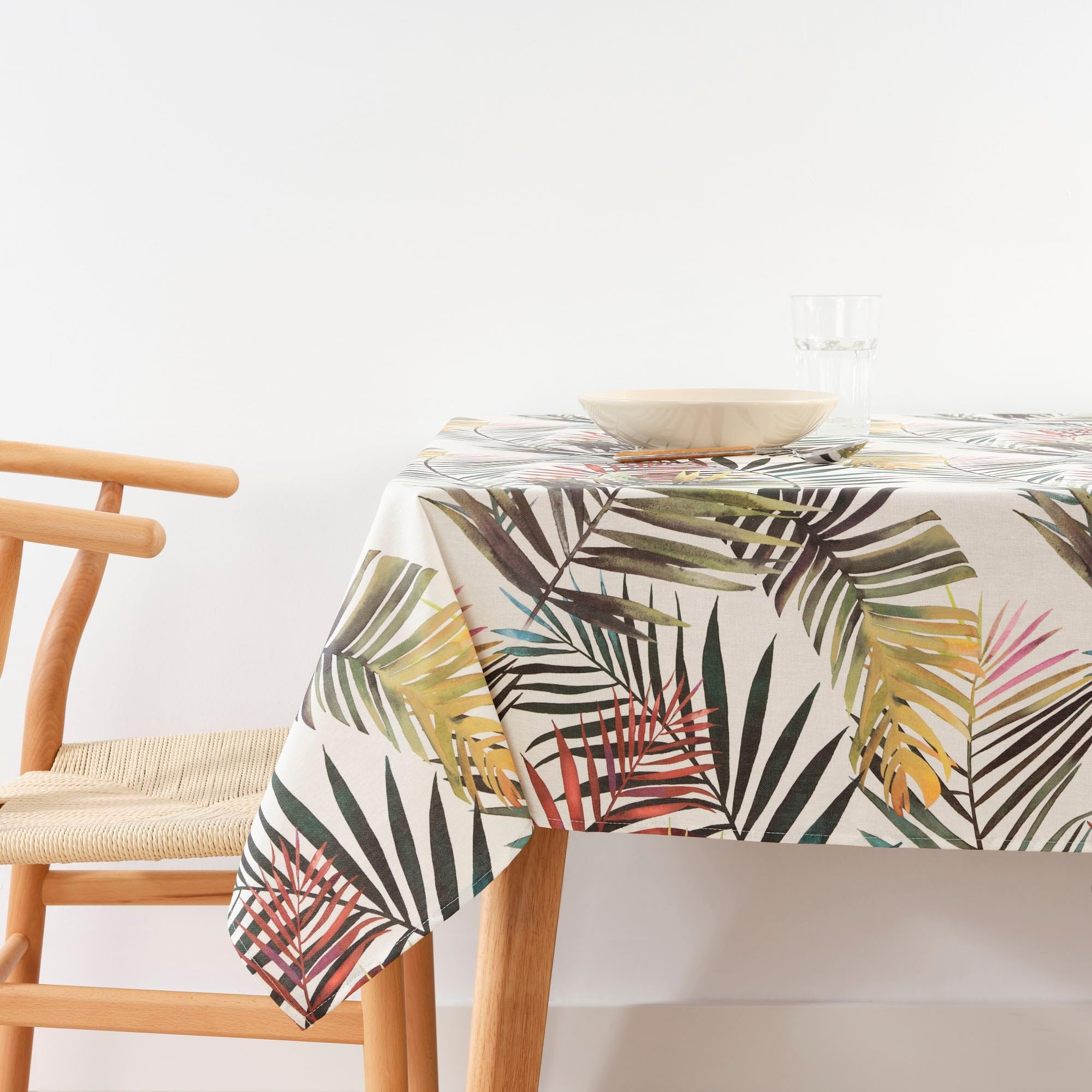 BELUM | Stain Resistant Tablecloth Size 300 x 155 cm - Extra Soft Touch Tablecloth Colour Multicolor - Tablecloth 100% Made in Spain Fabric 100% Organic Cotton - Tablecloth Model 0119-04