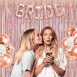GREATRIL Rose Gold Foil Fringe Curtain Backdrop 2 Packs 3.2ft x 8.2ft view 6