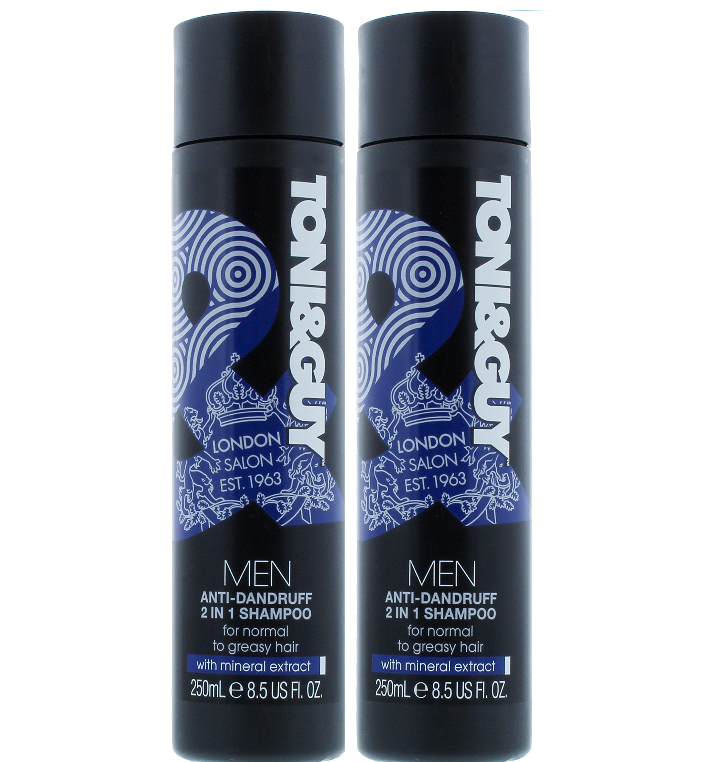 Toni & Guy Men 2 in 1 Anti Dandruff Shampoo & Conditioner x 250ml & Toni & Guy Men Deep Clean Shampoo x 250ml
