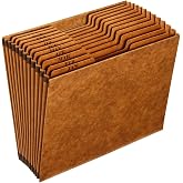 Globe-Weis PFXR217MHD /Pendaflex Heavy-Duty Expanding File, Open Top, 12 Pockets, Monthly Index, Letter Size, Brown (R217MHD)