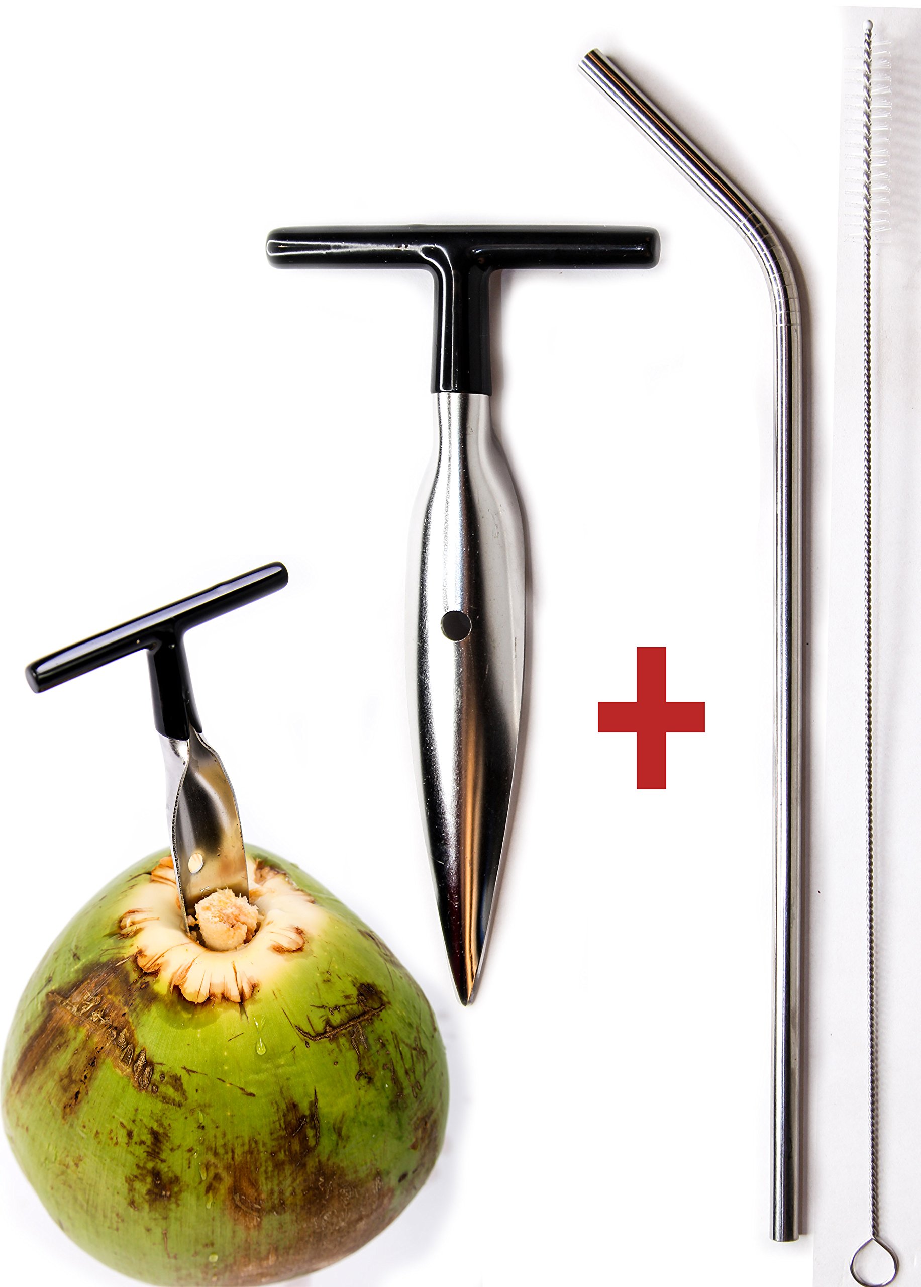 Coconut Water Opener Set Tool Durable Practical Strong Green Fresh