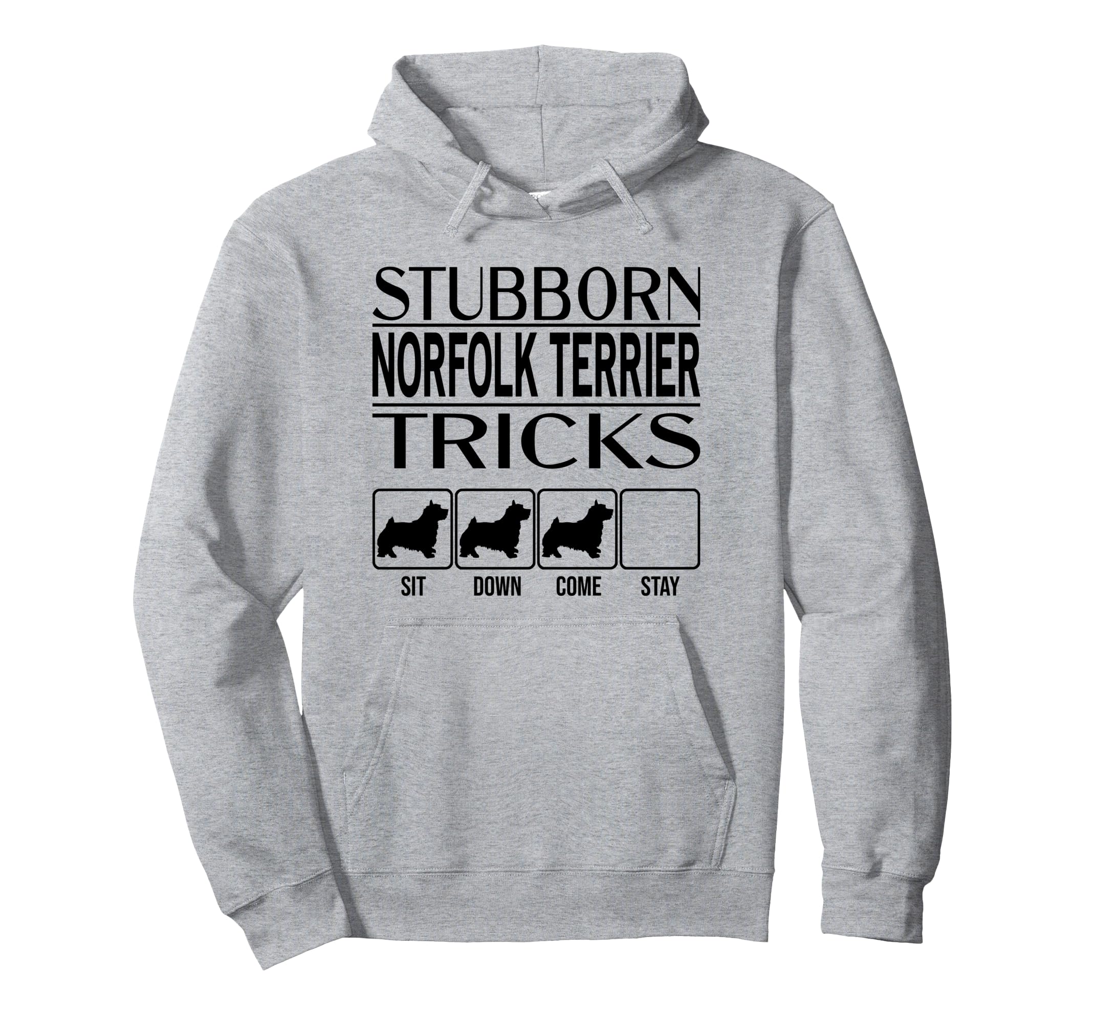 Stubborn Dog Tricks, funny dog gift, Funny Norfolk Terrier Pullover Hoodie — image 1