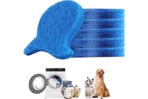 JUGPUN 6 PCS Pet Hair Remover for Laundry – Effectively Removes Fur, Lint & Dander – Reusable, Eco-Friendly Laundry Pet Hair Catcher – Gentle on Clothes, Protects Machine, Easy to Use & Clean (Blue)