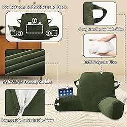 Unisakey Portable Comfy Reading Pillows for Sitting