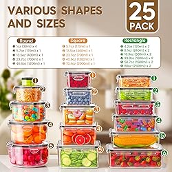 50 PCS Food Storage Containers with Lids Airtight