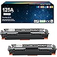 125A Black Toner Cartridges Replacement for HP 125A CB540A for Color Laserjet CM1312 MFP Series,Color Laserjet CP1215, CP1515, CP1518 Series Printer Ink (2 Pack)