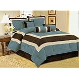Amazon.com: 7pc Soft Micro Suede Comforter Set Bedding-in
