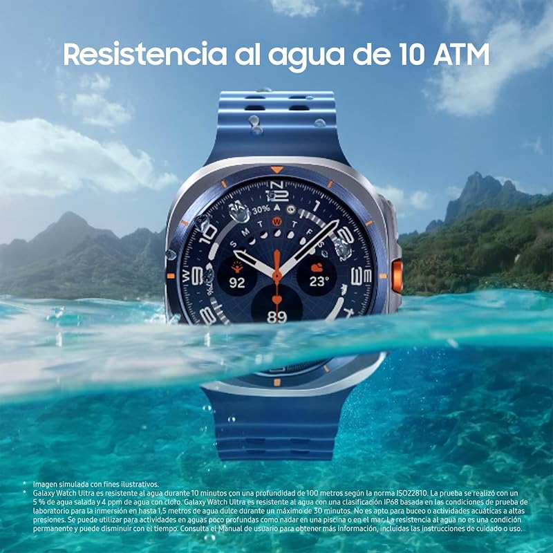 Galaxy Watch Ultra 2025 47mm - Smartwatch LTE con IA, Titanio, Botón Personalizable, Control de Salud, Garantía del Fabricante 3 Años + 1 año Extra, Plata Titanio (Versión española)
