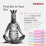 Zebra Pen Z-Grip Smooth Ballpoint Pens Black Ink 5 Pack Pastel Shoulder Barrel view 7
