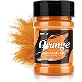 Orange Mica Powder - 2.1 Ounces/ 60 Grams - Natural Epoxy Resin Dye –Mica Powder for Makeup, Epoxy Resin Art, Acrylic Paint, Fine Arts,Soap Making, Acrylic Nail
