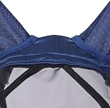 Harrison Howard CareMaster Pro Luminous Horse Fly Mask with Ears Navy Full Size view 5