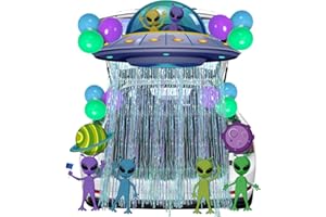 Soulchen Halloween UFO Aliens Trunk or Treat Car Decorations Kit for SUV Outdoor Indoor Decor Planets, House Archway Garage Lawn Balloons, Streamer Tinsels Strips, Home, Outdoor