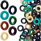 Pndeyo 100pcs Wooden Flat Spacer Beads, Large Hole Natural Wood Hair Beads for Crafts, Colorful Wooden Spacer for Necklace Bracelet DIY Craft Handmade Decor