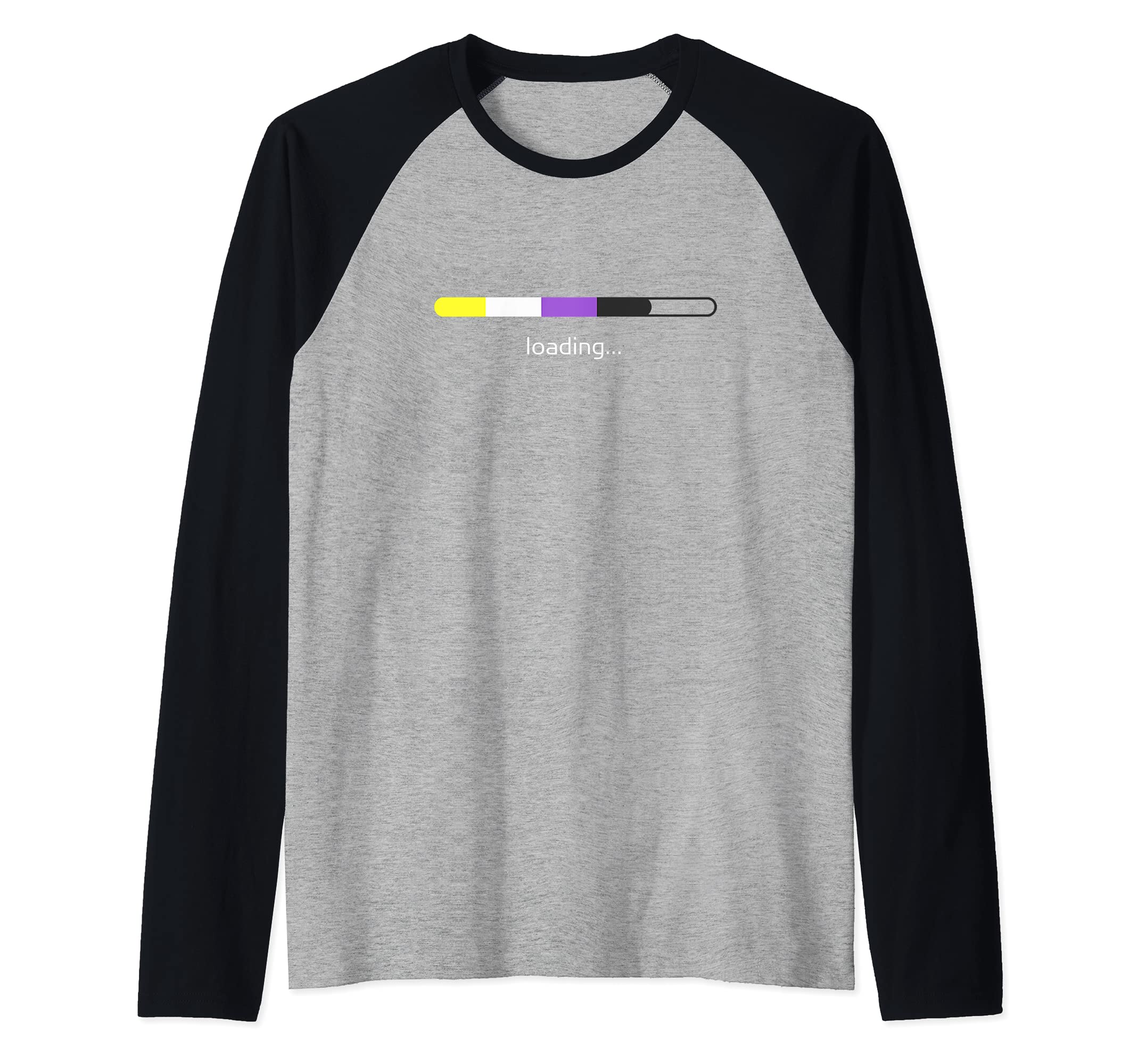Non-Binary Flag Nonbinary Gender Identity LGBTQIA Pride Raglan Baseball Tee