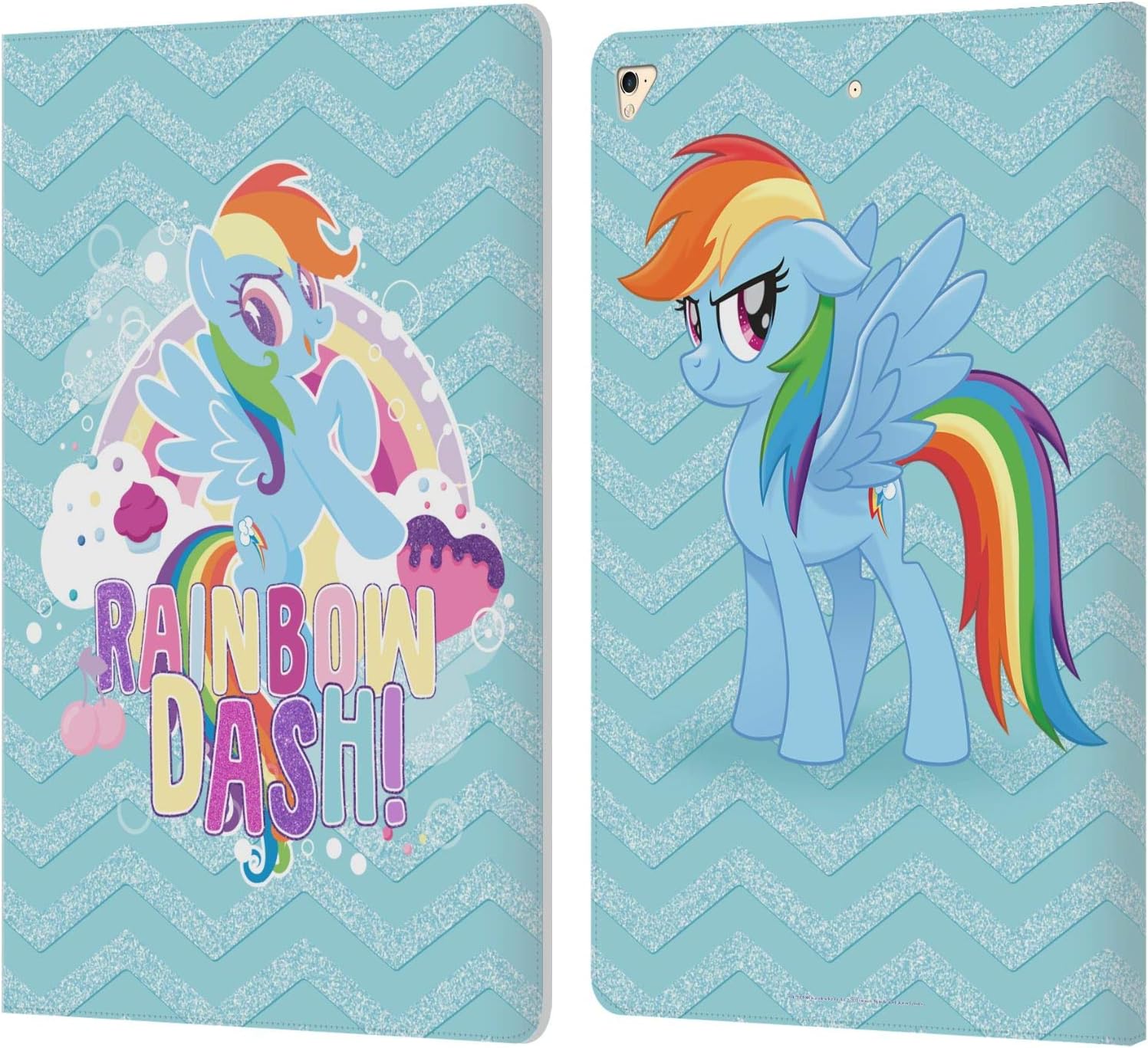 Head Case Designs Officially Licensed by My Little Pony Rainbow Dash Sugar Crush Leather Book Wallet Case Cover Compatible with Apple iPad Pro 12.9 (2017)
