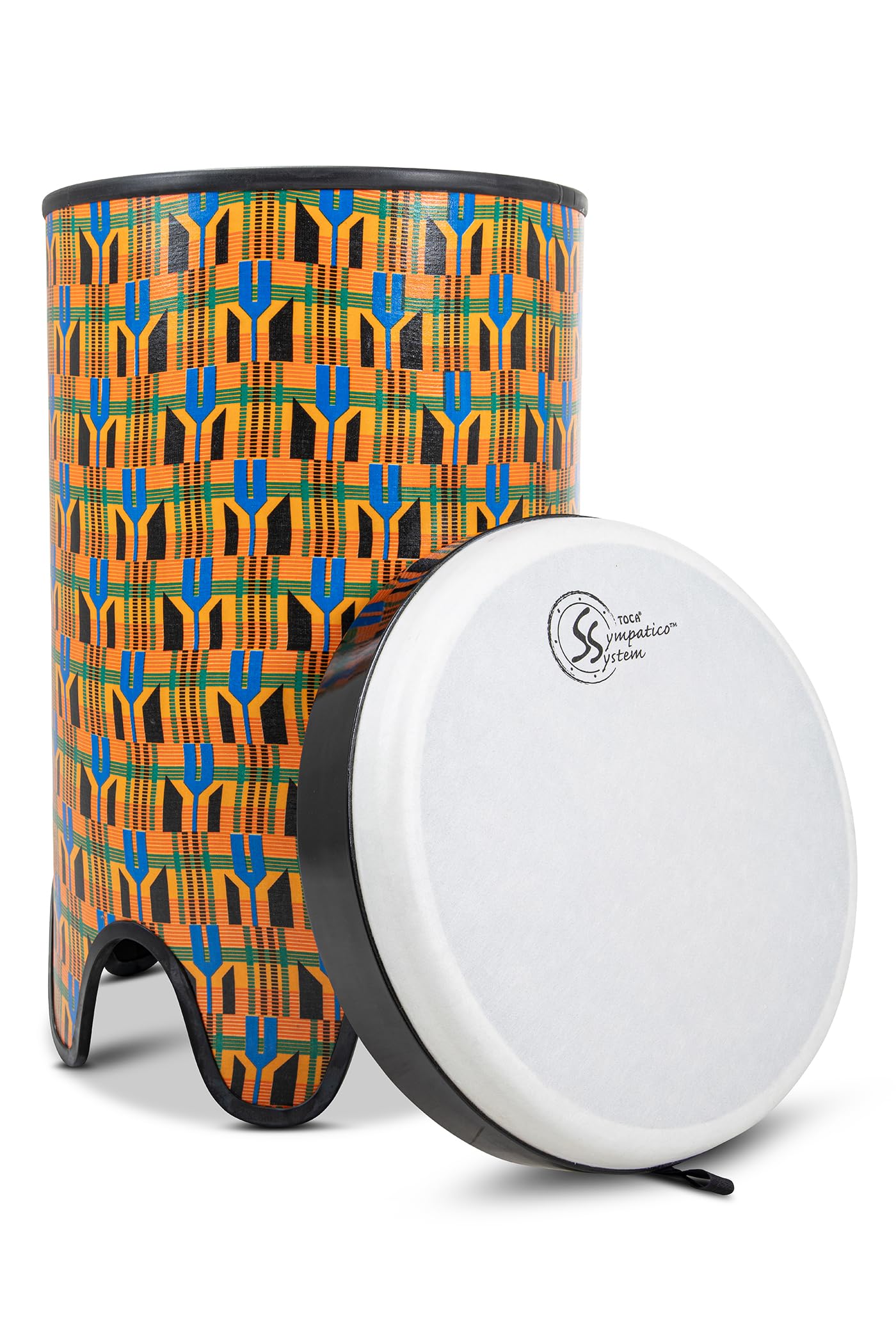 Toca Nesting Drums Freestyle II Tubadora 14 "x 24" Kente Cloth TSSTB-14K-FT