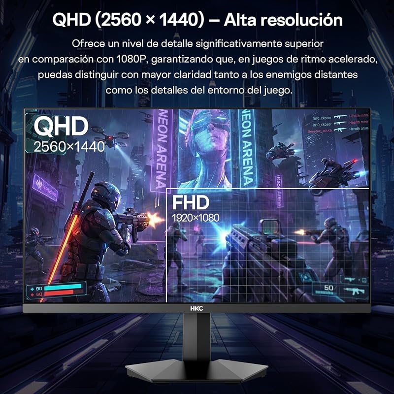 Monitor Gaming 27 Pulgadas QHD IPS 200Hz(OC 220Hz), 1 ms MPRT