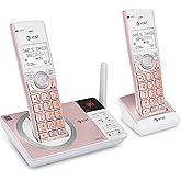 AT&T CL82257 DECT 6.0 2-Handset Cordless Phone for Home with Answering Machine, Call Blocking, Caller ID Announcer, Intercom 