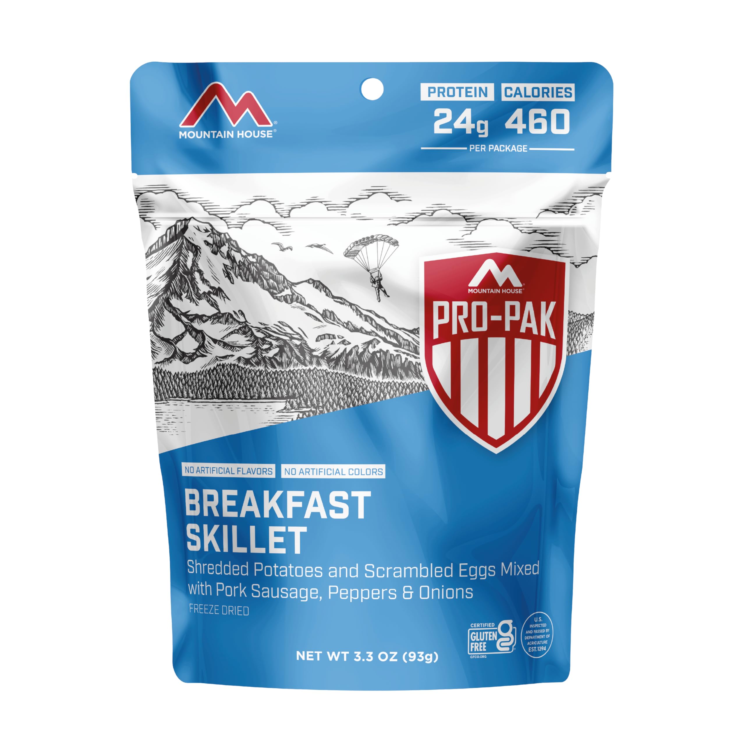 Mountain House Breakfast Skillet Pro-Pak | Freeze Dried Backpacking & Camping Food | 1 Serving | Gluten-Free
