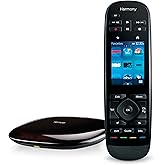 Logitech Harmony Ultimate Remote with Customizable Touch Screen and Closed Cabinet RF Control, Black (915-000201) (Works with