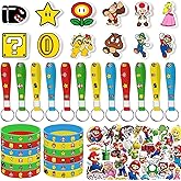 PEACHPUNK 86PCS Mario Birthday Party Supplies, Birthday Gifts Set for Mario Theme Party