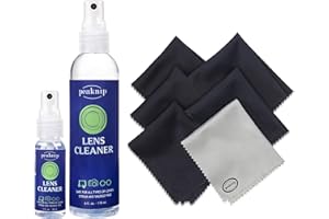 Peaknip Eyeglass Lens Cleaner Spray Kit - 2 Glasses Cleaner Bottle + 6 Microfiber Cloth, Eye Glass, Screen and Camera Cleaning Kit, Made in USA - 7oz.