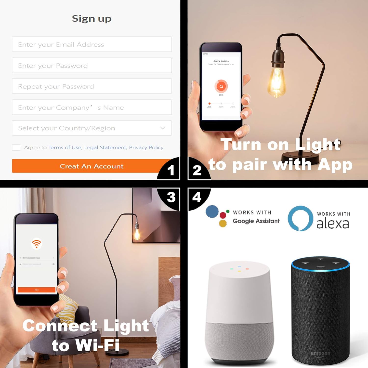 Smart Bulb, LED Light Bulb, 806Lm ST64-E27 6.5W Dimmable Wi-Fi CCT (3000K-6500K) Colour Smart LED Bulb, Connect with Tuya - Image 3