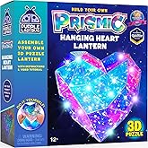 Prismic Heart-Shaped DIY Lantern Craft Kit - Easter Gifts for Girls Teen Girls, & Fun Brithday Gifts for Kids 8-12, 3D Light-Up Room Decor, Creative Night Light Arts & Crafts Set for Kids