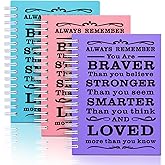 3Pcs A6 Spiral Notebook,Inspirational Journal,Motivational Journal for Women Men,Spiral Journal Notebook College Ruled Daily Diary for School,Travel,Business,Work (3Pcs -A6 Always Mix Light)