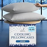SLEEPHORIA Cooling Pillow Cases - BreezeWeave Queen Size Set of 2 Pillowcases for Hot Sleepers & Cool, Deep Rest - Cloud Soft, Silky Smooth, Ultra Durable, Easy Care, Hidden Zipper (Light Grey)