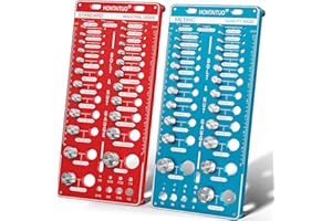 HONTAITUO 68 Nut and Bolt Thread Checker Standard and Metric,Bolt Size and Thread Gauge with 26 Standard & 26 Metric Bolt & 16 Drill Bit Gauge,Bolt Size Finder Bolt and Nut Identifier Gauge