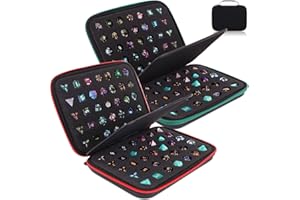 Aoriher 2 Pcs Dice Case with Handle Large Capacity Dice Holder and Display Storage Box with Removable Slotted Tray for 70, Ideal Organizer for Rpg and Dnd Table Games(Red, Green)