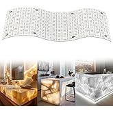 4 Pack LED Backlight Sheet 3000K-6500K Warm and Cold 24V 36W, Dimmable LED Panel Sheet Work with Alexa, Flexible Backlit Light Remote & APP Control, 19.7X9.7 Inch for Marble, Onyx, Quartz Countertop