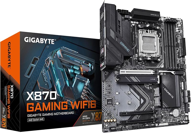 GIGABYTE X870 Gaming WiFi6 Motherboard AMD Ryzen 9000 PCIe 5.0 USB 4