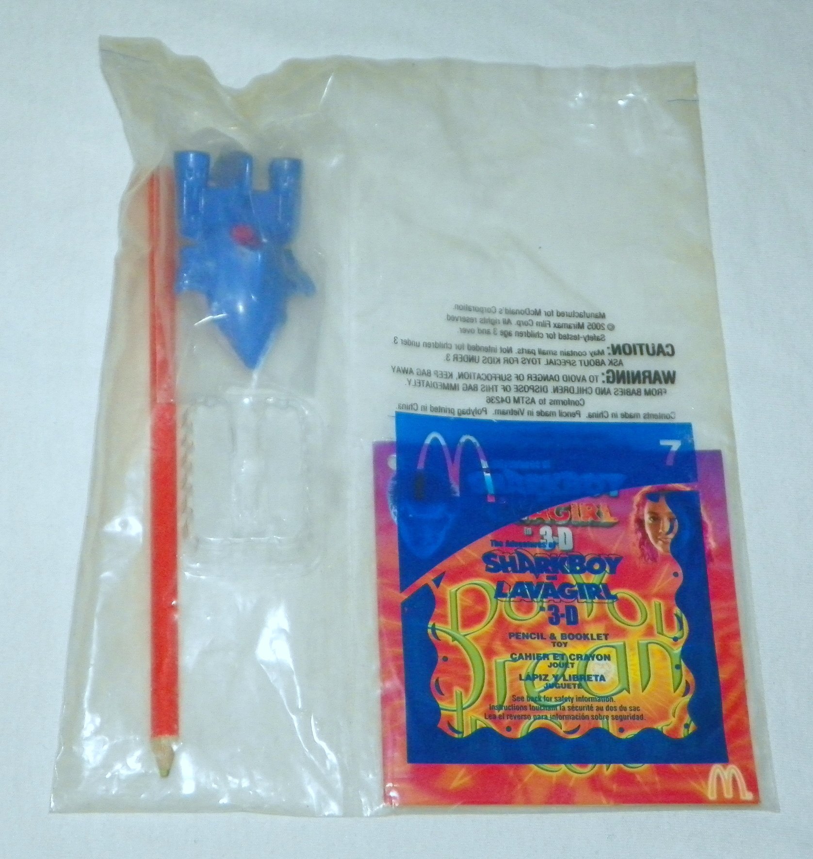 Mcdonalds Sharkboy And Lavagirl In D Pencil Booklet