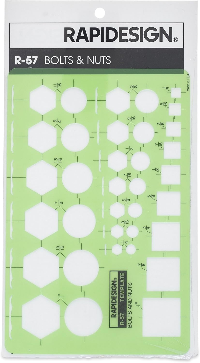 Rapidesign Isometric Piping Template, 1 Each (R43) : Paper Templates : Office Products