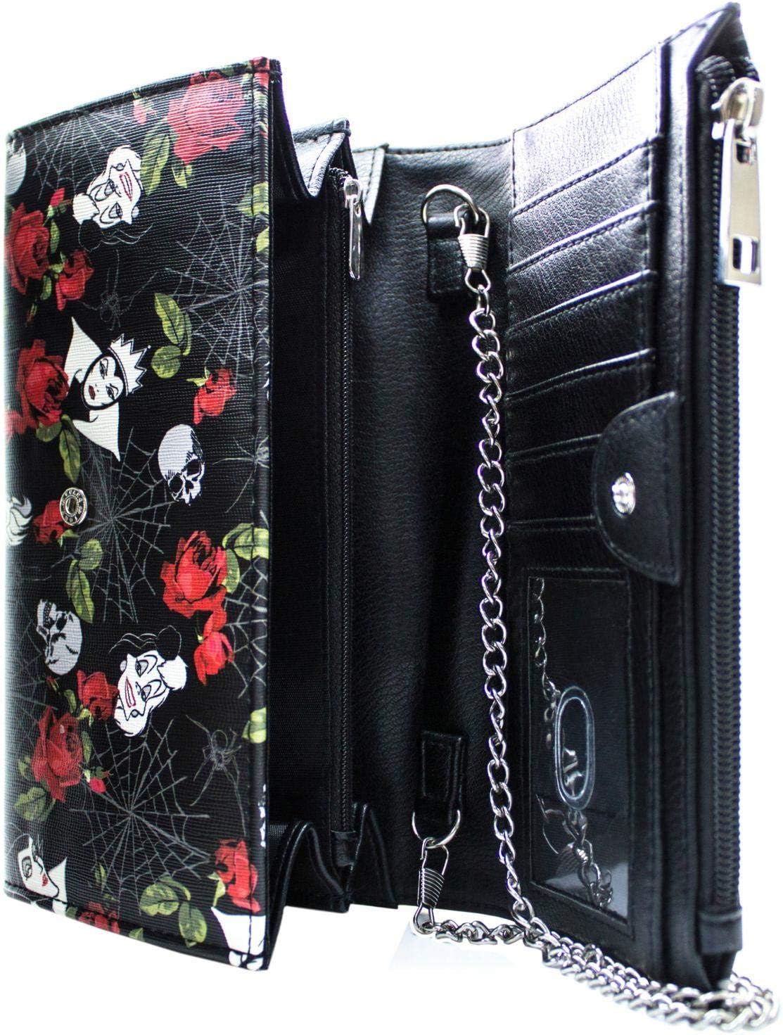 Vile Villains Cruella Ursula and Evil Queen Coin and Card Faux Leather Clutch Purse Black - Image 4