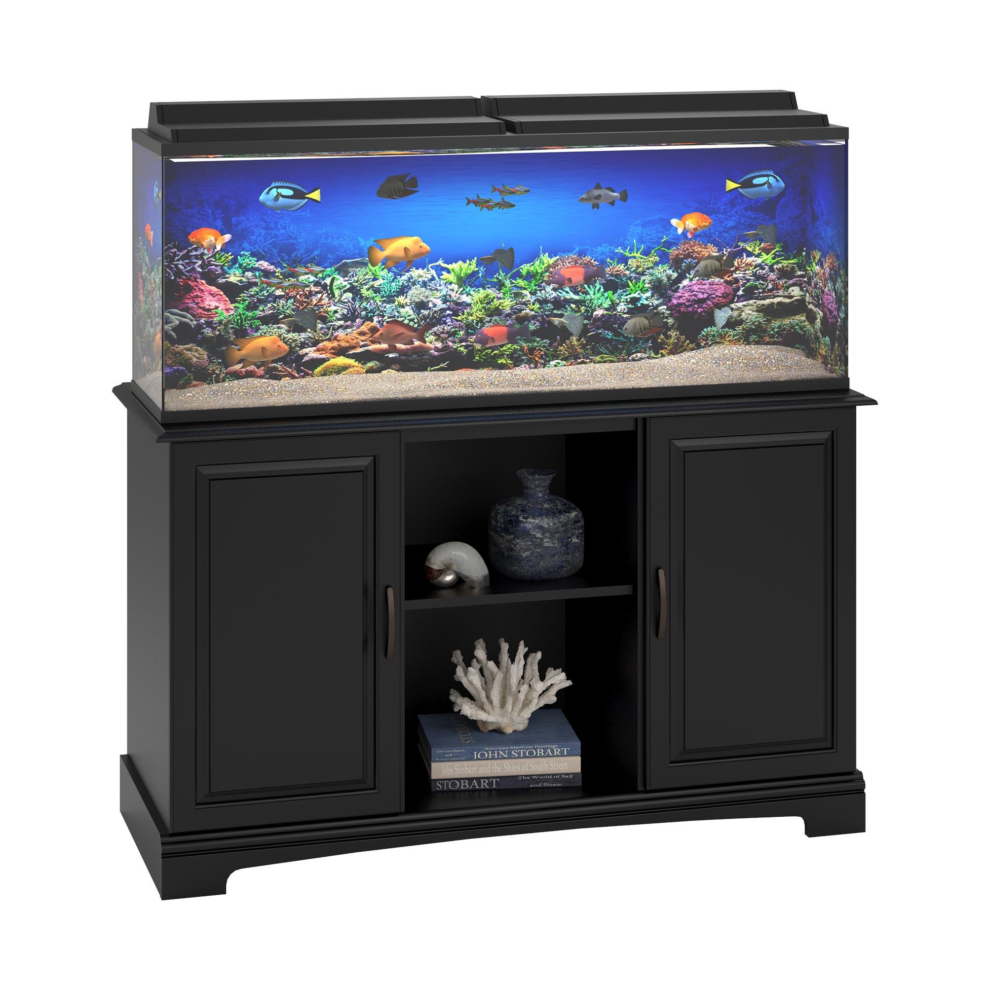 Flipper Harbor 29 37 Gallon Aquarium Stand, Black MyDogsLife